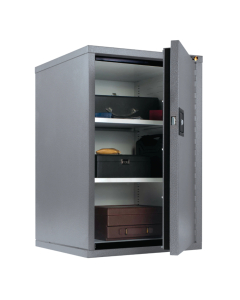FireKing FireShield 1-Hour Fireproof Storage Cabinet with 2 Adjustable Shelves, Silver
