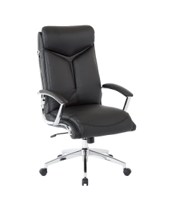 Office Star Work Smart FL90071C Faux Leather High-Back Executive Office Chair (Shown in Black) 