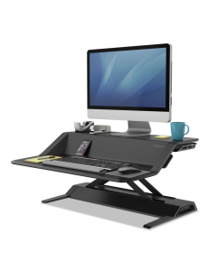 Fellowes Lotus Sit-Stand Converter Desk Riser (Shown in Black)