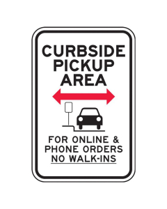 Accuform Engineer Grade Reflective Curbside Pickup Area for Online and Phone Orders Parking Signs