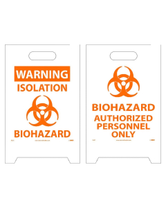 National Marker 12" x 19" Biohazard A-Frame Floor Sign Stand