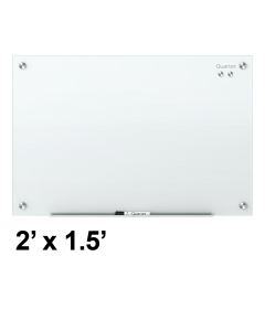 Quartet Infinity 2' x 1.5' White Magnetic Glass Whiteboard
