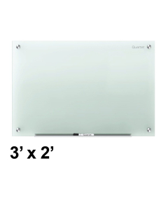Quartet Infinity 3' x 2' White Frosted Glass Whiteboard