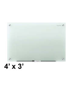 Quartet Infinity 4' x 3' White Frosted Glass Whiteboard
