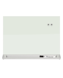 Quartet 17" x 23" White Magnetic Glass Dry Erase Desktop Panel