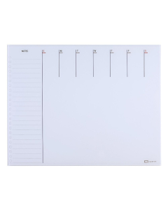 Quartet 17" x 22" Desktop Glass Notepad Planner, White