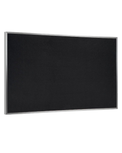Ghent Aluminum Frame Recycled Rubber Bulletin Board, Black