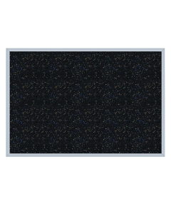 Ghent Aluminum Frame Recycled Rubber Bulletin Board, Confetti