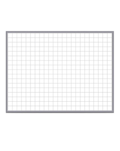Ghent 1" x 1" Grid 6' x 4' Magnetic Whiteboard Aluminum Frame