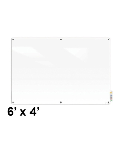 Ghent HMYRM46 Harmony 6 x 4 Colored Magnetic Glass Whiteboard (Shown in White)