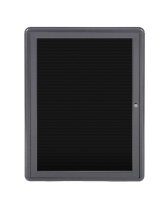 Ghent Ovation 2' x 3' Pin-On Enclosed Letter Board (Shown with Grey Frame)