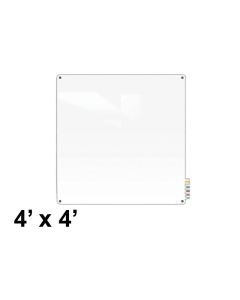 Ghent HMYRM44 Harmony 4 x 4 Colored Magnetic Glass Whiteboard (Shown in White)