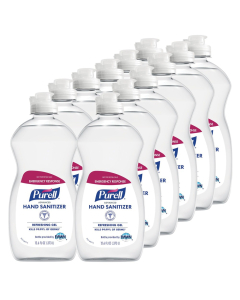 Purell Gel Hand Sanitizer With Alcohol, 12.6 Oz Pump Bottle (12-Pack Case)