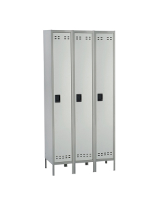 Safco Single Tier 3-Wide Steel Locker (Shown in Grey)