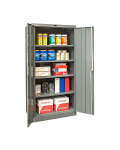 Hallowell 400 Series 36" W x 72" H Storage Cabinets (Shown in Dark Grey)