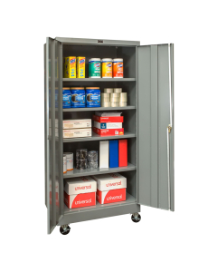 Hallowell 400 Series 24" D x 72" H Mobile Storage Cabinets (Shown in Dark Grey)