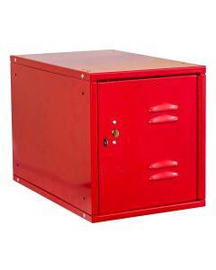 Hallowell Cubix Louvered Key Lock Modular Box Locker, Unassembled 12" W x 18" D x 12" H, Relay Red