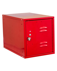 Hallowell Cubix Louvered Pull Handle Modular Box Locker, Unassembled 12" W x 18" D x 12" H, Relay Red