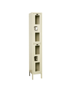 Hallowell Double Tier Safety-View Lockers, Tan