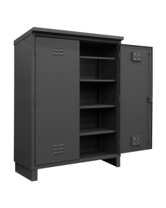 Durham Steel 4-Shelf 12 Gauge Storage Cabinets for Outdoor Use