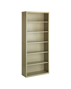 Hirsh 82" H 6-Shelf Steel Bookcase (Shown in Putty)