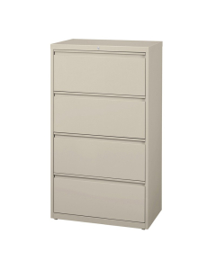 Mayline 4-Drawer 42" Wide Lateral File Cabinet, Letter & Legal (Shown in Mist)