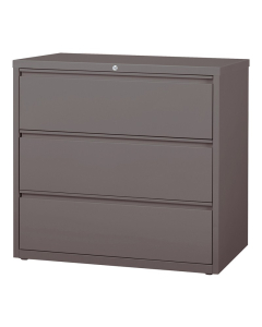 Mayline 3-Drawer 42" Wide Lateral File Cabinet, Letter & Legal (Shown in Medium Tone)