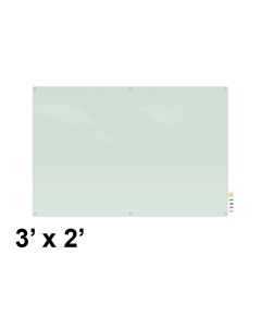 Ghent HMYRN23FR Harmony 3 x 2 Radius Corners Frosted Non-Magnetic Glass Whiteboard