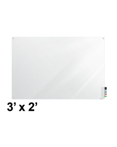 Ghent Harmony 3' x 2' Square Corners Frosted Non-Magnetic Glass Whiteboard