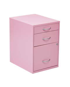 Office Star HPB 22" Deep  3-Drawer Vertical File Cabinet, Letter & Legal, Pink