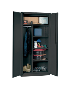 Hallowell DuraTough Classic Series 24" D x 78" H Extra Heavy-Duty Combination Storage Cabinets, Assembled, Charcoal