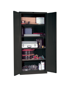 Hallowell DuraTough Classic Series Extra Heavy-Duty Storage Cabinets, Assembled, Charcoal (4 Shelf Model)