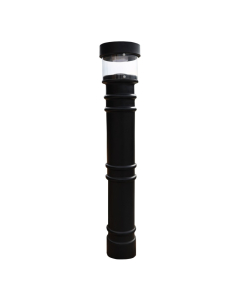 IdealShield Metro with UV Light 58" H Poly Bollard Cover Post Protector Sleeve (Shown in Black)