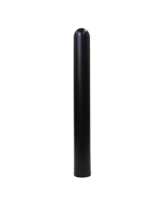 IdealShield 6" Bollard Cover 1/8" Thick Post Protector Sleeve 52" H (Shown in Black)