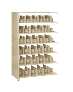 Tennsco Imperial Double-Sided 24" D Open-Back Add-On Shelving Units, Letter