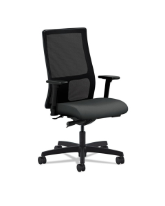 HON Ignition IW103 Mesh-Back Fabric Mid-Back Executive Office Chair, Iron Ore Grey
