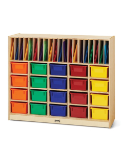 Jonti-Craft Cubbie Classroom Organizer with Colored Trays