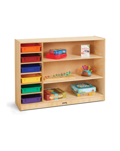 Jonti-Craft Adjustable Combo Classroom Storage Unit with Colored Trays