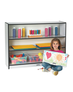 Jonti-Craft Rainbow Accents Super-Sized 3-Shelf Adjustable Classroom Bookshelf