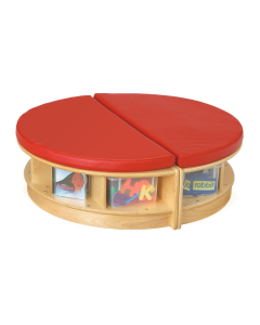 Jonti-Craft Read-a-Round Island Bench Classroom Storage (Shown in Red)