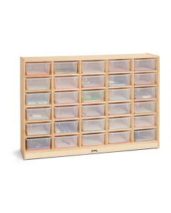 Jonti-Craft 30 Tub Mobile Classroom Storage with Clear Tubs