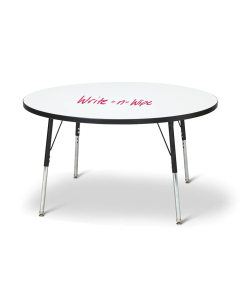 Jonti-Craft Berries 48" D Round Dry Erase Classroom Activity Table, 24" to 31" H