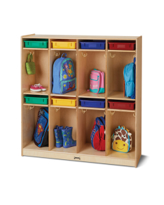 Jonti-Craft Take Home Center 8-Section Cubby Coat Locker with Colored Trays