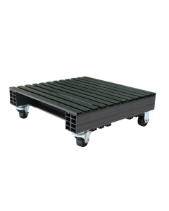 Jifram Extrusions 05000246 24" x 24" Plastic Pallet With Casters & Non-Slip Top Deck Boards