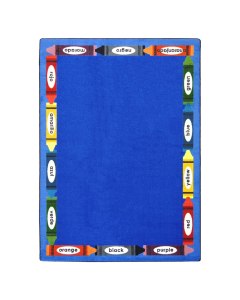 Joy Carpets Bilingual Colors Rectangle Classroom Rug