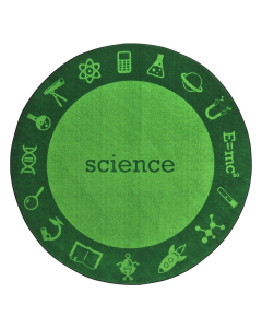 Joy Carpets STEM Classroom Rug, Science (Shown in Round)