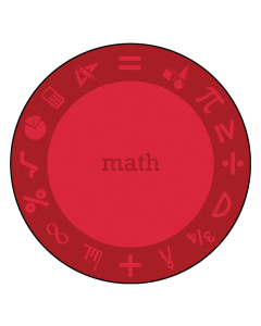 Joy Carpets STEM Classroom Rug, Math (Shown in Round)
