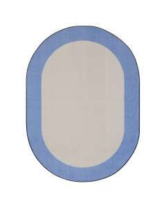 Joy Carpets Easy Going Classroom Rug, Light Blue (Shown in Oval)