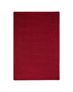 Joy Carpets Endurance 4' x 6' Rectangle Solid Color Classroom Rug, Burgundy