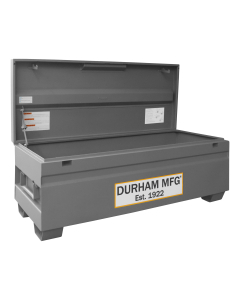 Durham Steel 60" W x 24" D Steel Jobsite Storage Box Chest, Gray